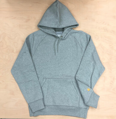 Carhartt Wip Hooded LS Chase 13 oz Sweatshirt Grey Heather Gold