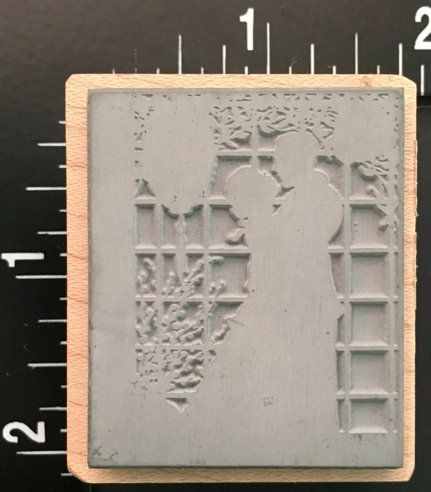 SELLO DE GOMA MADERA MAGENTA HOGAR ESTILO ASIÁTICO JAPONÉS SILHOUETTE PAREJA AMANTES Foto 2 de 3