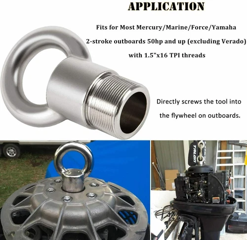 MT0025 Lifting Adapter With Bolts & MT0022 Lifting Eye Tool For Yamaha Mercury - Bild 8 von 12