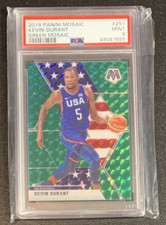 Kevin Durant 2019-20 Panini Mosaic Team USA GREEN MOSAIC PRIZM PSA 9 #251 🏅🏅🏅