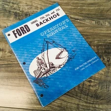 Ford 750 753 755 Backhoe Owners Operators Manual Maintenance 3500 4500 Tractor