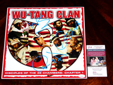 WU-TANG CLAN GZA RZA INSPECTAH SIGNED DISCIPLES OF THE 36 CHAMBERS 12X12 PHOTO!!