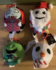Disney Tim Burton’s NBC Holiday Plush Clips, Set Of 4, Jack, Sally, Zero