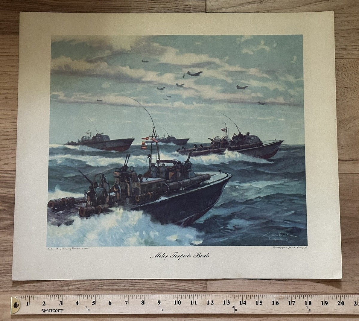 Gordon Grant WWII 1944 US Navy Motor Torpedo Boats Northern Pump