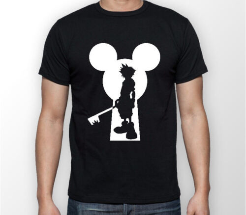 Kingdom Hearts Keyblade Lock Sora Videogame Unisex Tshirt T-Shirt Tee ALL SIZES - Zdjęcie 1 z 2