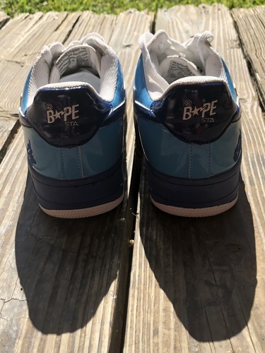 A BATHING APE BAPESTA Size 12 ARGON Chompers Kaws KANYE OG Blue Bape Shoes Y2k - Picture 12 of 12