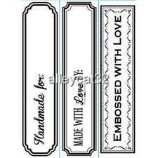 #93 Darice Embossing Folder Essentials  " HANDMADE BY 3 PACK   " 1218-77
