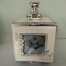 Enameled Things Remembered Musical Rotating Photo Frame "Rock-A-Bye Baby"