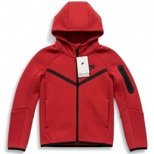 Nike Boys Tech Fleece Full-Zip Hoodie   XS   Light University Red