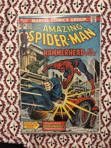 The Amazing Spider-Man #130 Marvel Comics 1974 Hammerhead Spider-Mobile