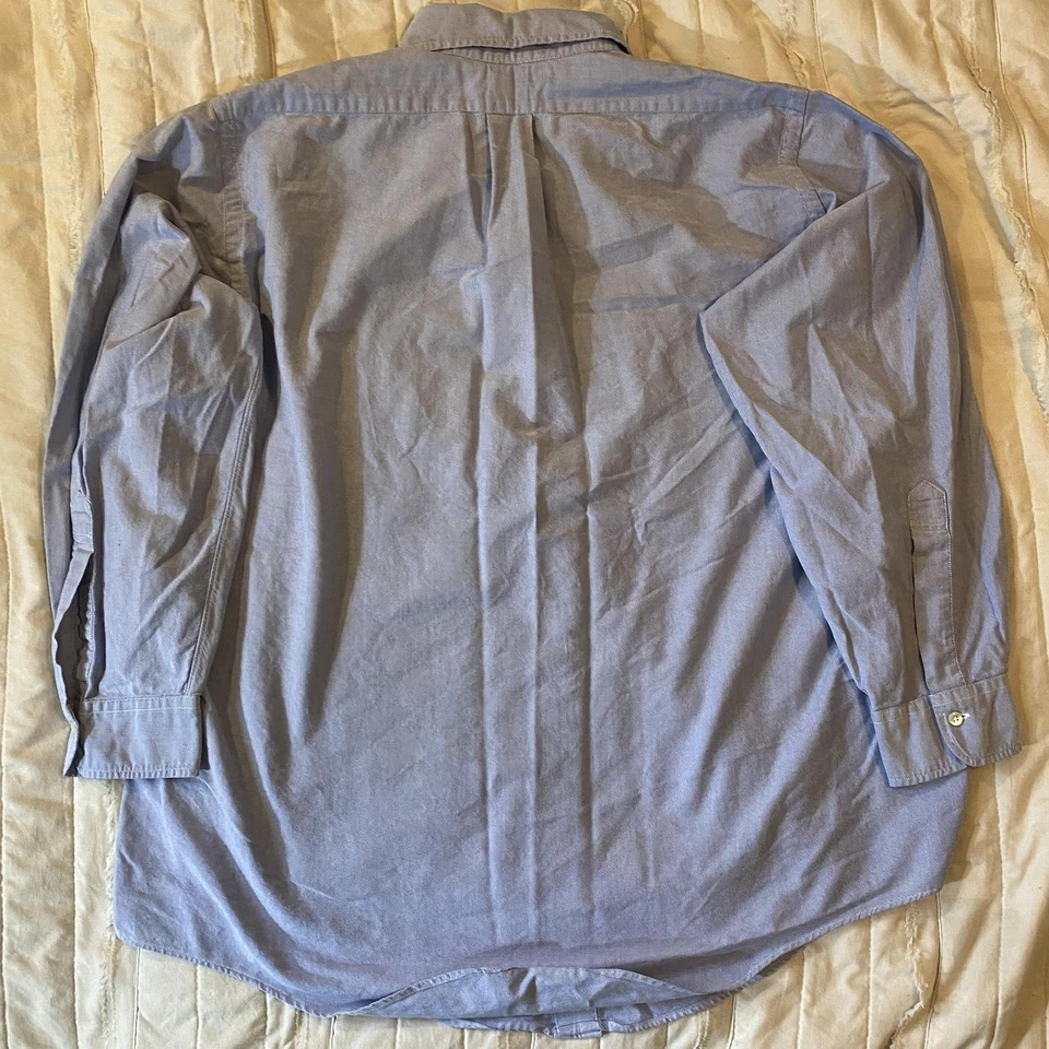 Brooks Brothers Makers Shirt Mens 16 1/2-3 Blue Oxford Button Down Made USA - Image 3 of 4