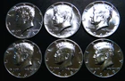 1964 1965 1966 1967 1968 S 1969 S Kennedy  silver Proof Half Dollar 6 Coin Set