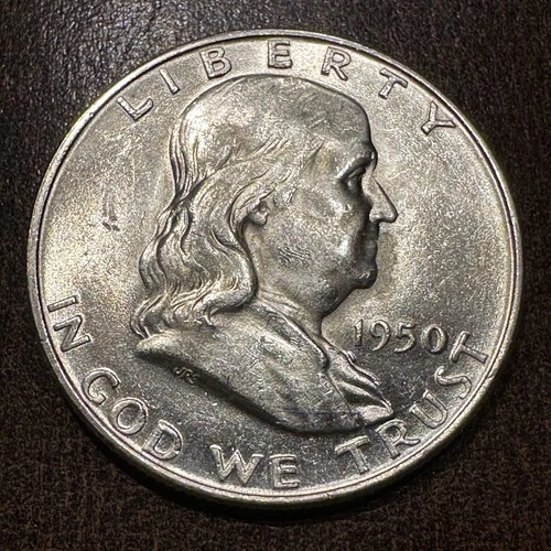 Very Choice BU 1950-D FBL Franklin Half Dollar