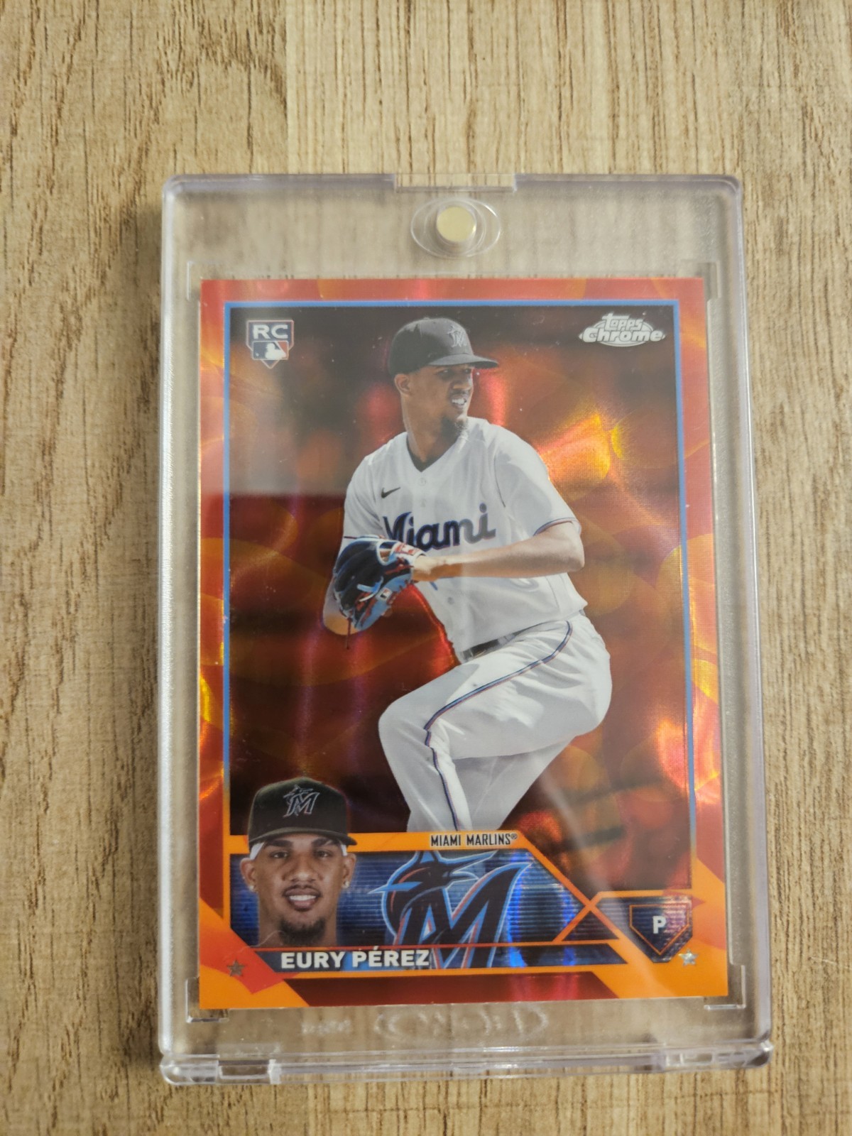 2023 Topps Chrome Update Eury Perez Red Orange Lava Lamp Refractor /10 #USC100