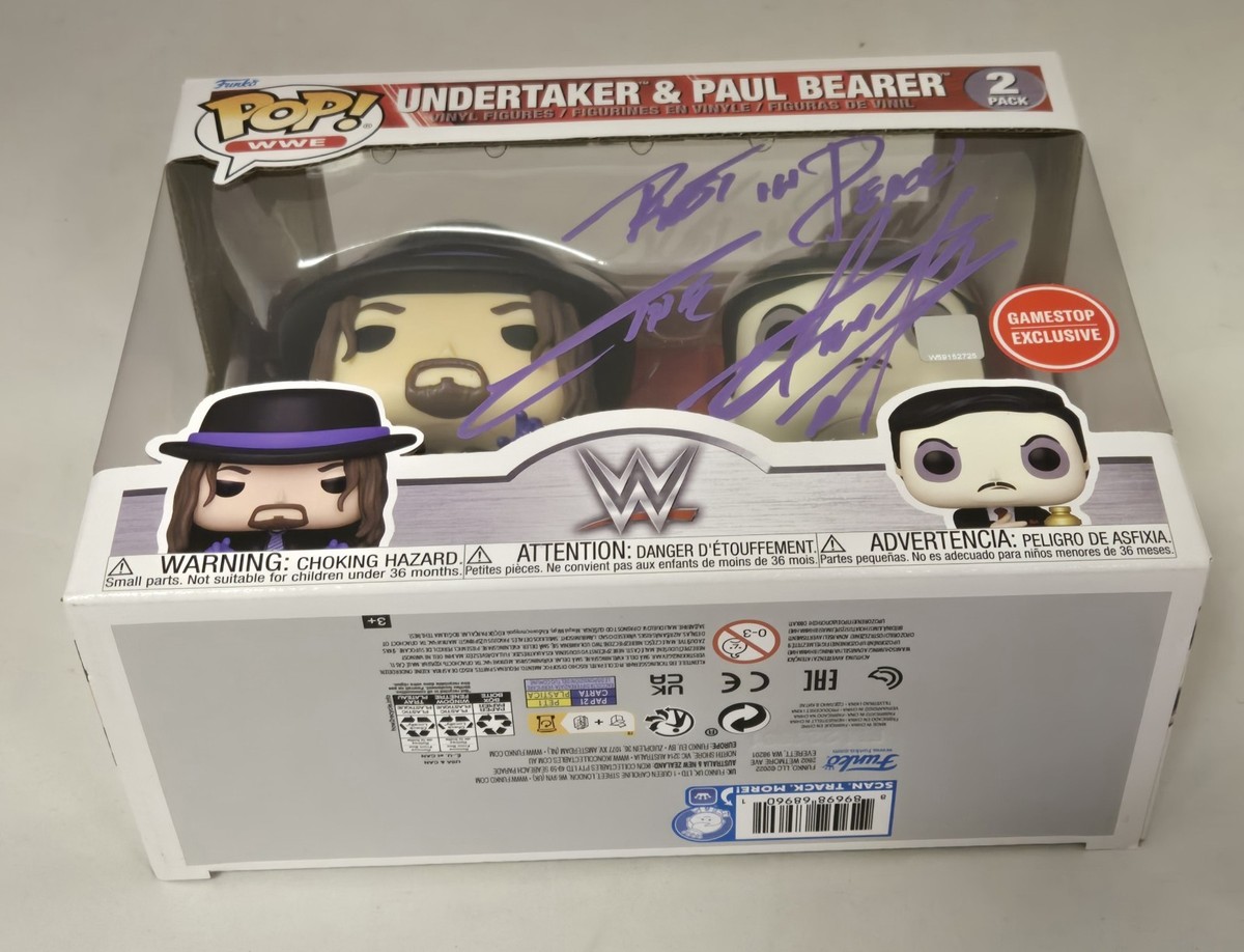 The Undertaker Signed Rest In Pease 2 Pack WWE Wrestling