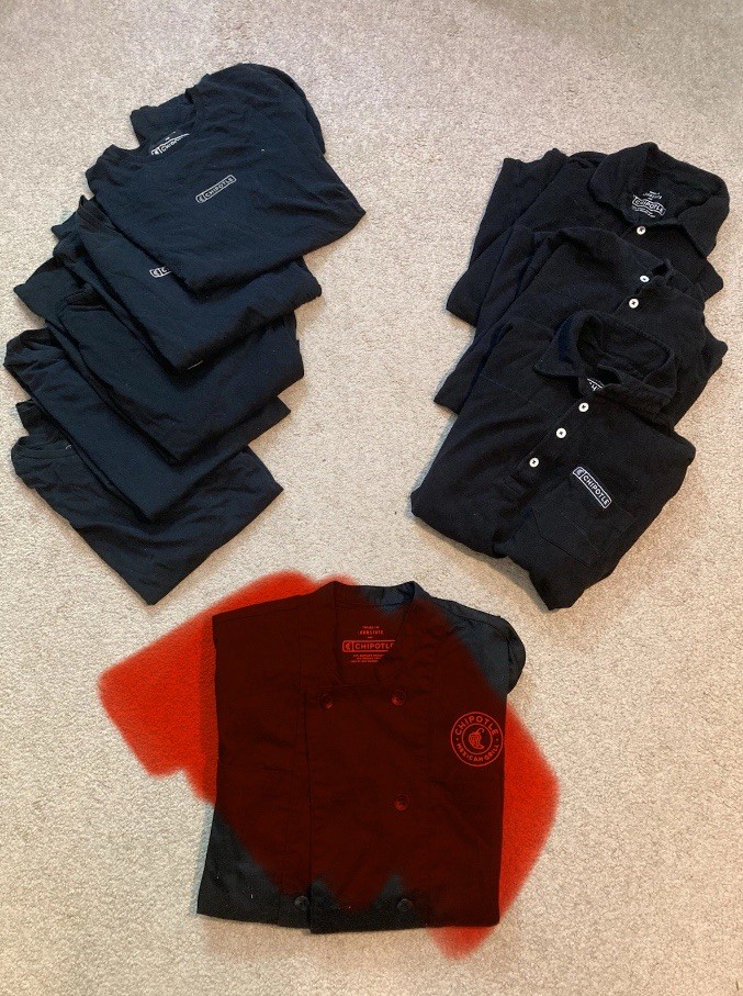 COACH Chipotle Uniformi da Lavoro Taglia M 3 Manager Polo 5 Magliette Regolari