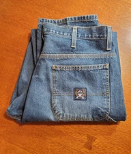 Vintage Cinch Jeans Blue Denim Western Pressed Tag Size Size 35X38