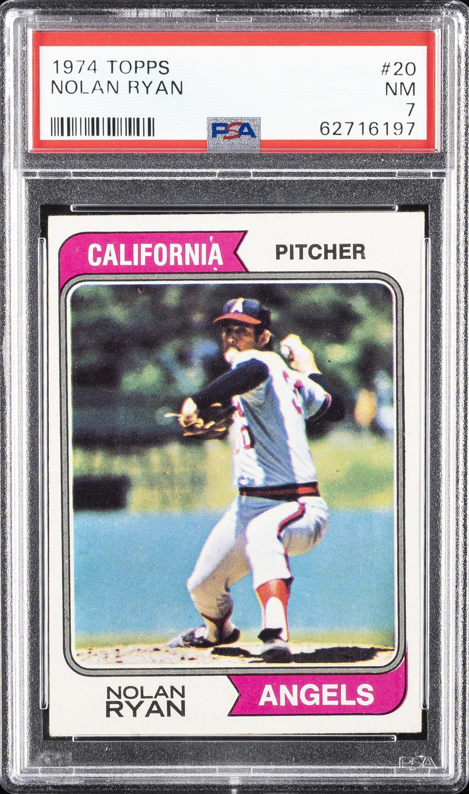 1974 TOPPS #20 NOLAN RYAN PSA 7