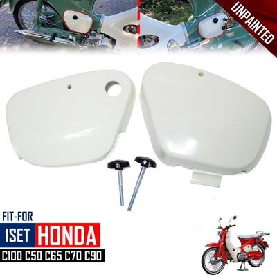 Seitendeckel Verriegelungsknopf ein Paar unlackiert für HONDA C50 C65 C70 C90...