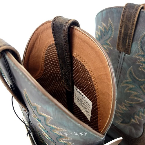 Ariat Sport Latigo 11" Boots Size 13 D Mens Chocolate Brown Stone Blue New - Picture 4 of 13