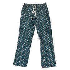 Vineyard Vines Mens Christmas Pajama Pants Green Holiday Whale Dog Winter SMALL