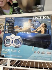 Intex River Run II 2 Person Water Tube Float with Cooler