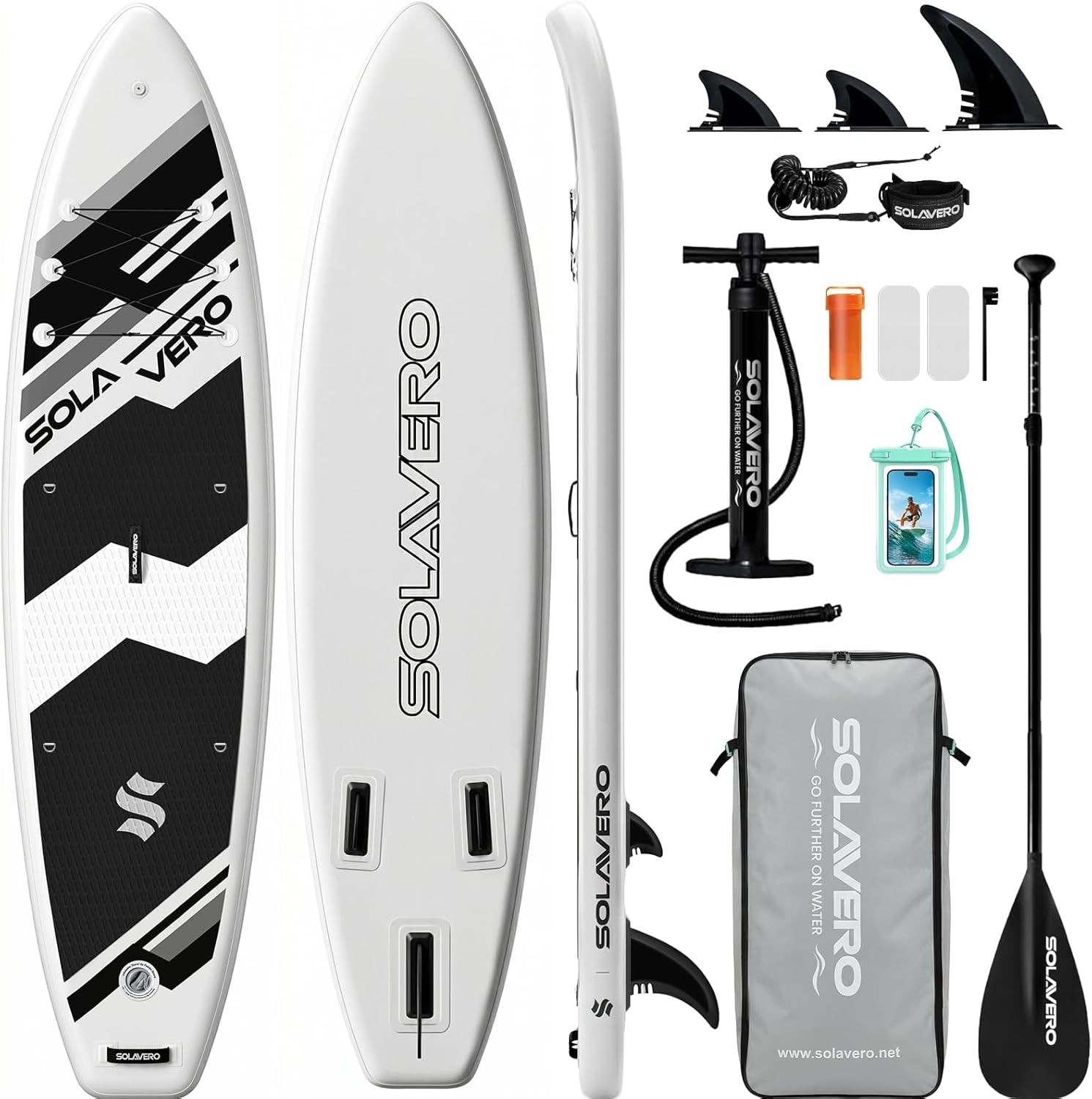 11' Inflatable Stand Up Paddle Board with SUP Accessories, Blow UP Paddle Board