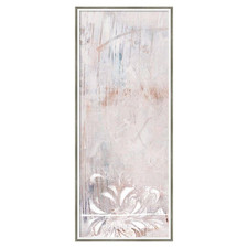 Windborn I by Melissa Wang 17 In. X 41 In. Lucie Silver White Wood Framed Fabric