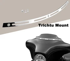 Chrome Slotted Batwing Windshield Trim Stainless For Harley  96-13 Electra Glide