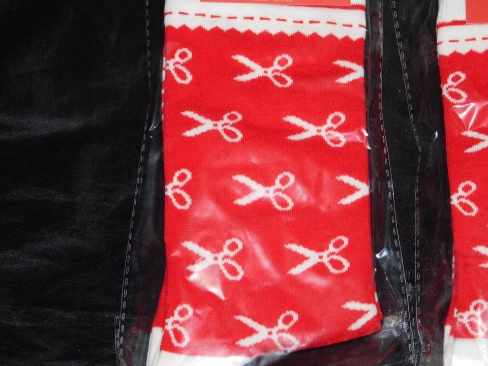 Fig дерево и CO Moda Snippy носки новый красный белый ножницы печати лот 2 пары шить в - Изображение 4 из 4