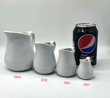White Fine Porcelain China Jugs Various Sizes Cream Milk Gravy Sauces Serving