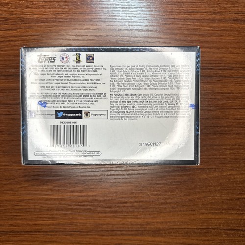 2016 TOPPS HIGH TEK BASEBALL Asia Edition Sealed HOBBY Box SEAGER TROUT GRIFFEY - Picture 2 of 6
