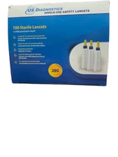 US Diagnostics Single Use  Safety Lancet 28G Blood Glucose Testing