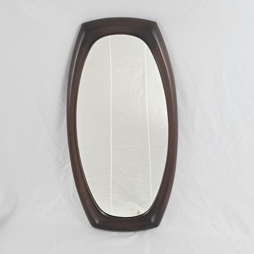 Mid-Century Modern Wall Mirror Oval Brutalist Atomic Syroco 1966 Vintage - Picture 3 of 11