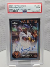 2024 Topps Chrome Ronny Mauricio RC Auto Refractor #RARM /499 PSA Graded