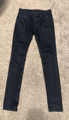 Ksubi Men s Black Dark Wash Skinny Fit Stretch Denim 5-Pocket Jeans