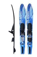 Rave Sports Adult Rhyme Shaped Water Recreation Combo Water Skis w/ Plastic Top