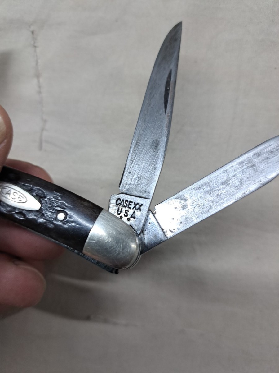 CASE XX 2 DOT BONE 6318 HP SSP KNIFE 1976 3 Blade Knife FREE