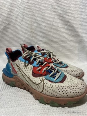 Nike React Vision Dessert Oasis Light Bone Blue Basketball Shoes Men's Size 11