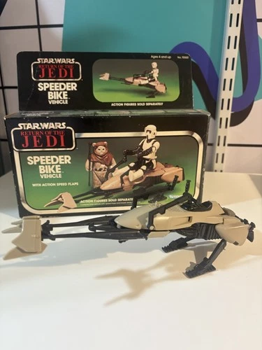 Vintage 1983 Star Wars SPEEDER BIKE Complete w/ Box - Missing Instructions/Tray