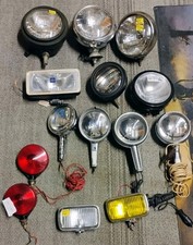 Vintage Car Truck Fog Lights Spotlights Marker Lights-tested Work-lot Of 14