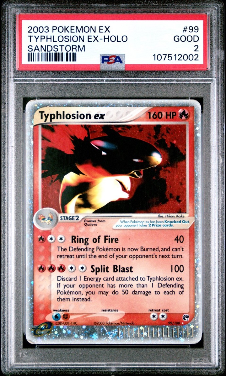 PSA 2 Typhlosion ex 99/100 EX Sandstorm 2003 Pokemon Card | eBay