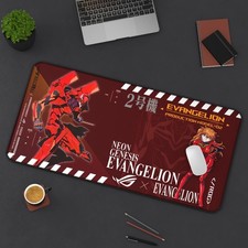 Evangelion Eva 02, Desk Mat, Anime Mouse Pad, Gaming Desk Accessory
