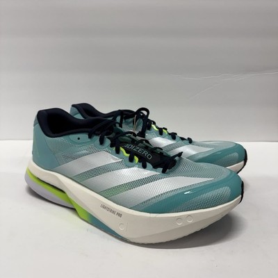 Adidas Adizero Boston 13 Aqua Lucid Lemon Running Men Size 10 JS4945