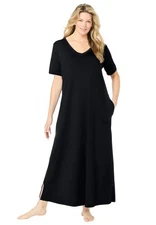 Dreams & Co. Plus Size Long T-Shirt Lounger