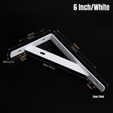10 Pieces Shelf Brackets Heavy Duty, Wall Mounted Triangle Shelving Brackets UK