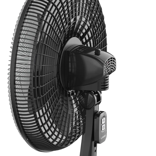18" 4-Speed 23 ft/s High-Velocity Remote Controlled Pedestal Fan, Black, S18605 - Picture 10 of 15