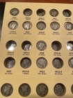Book of 56 Dimes in an album 1916-1945
