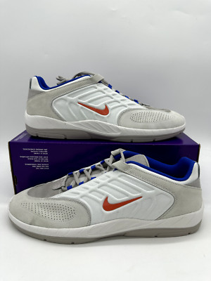 Nike SB Vertebrae Mens Size 14 White Blue Suede Skateboarding Shoes FD4691 102