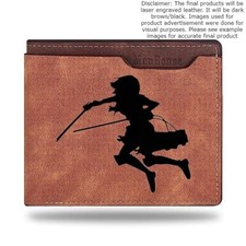 Custom ATTACK ON TITAN SASHA Leather Bi Fold Wallet - Laser Engraved Wallet